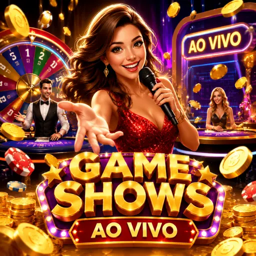 Game show de cassino ao vivo com apresentador e roda gigante