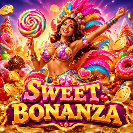 Tumble em cadeia no Sweet Bonanza com grupo de corações sendo pago
